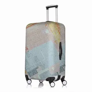 Shades Of Grey And Orange Luggage Cover