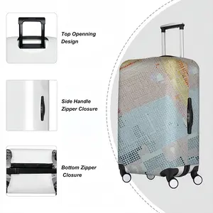 Shades Of Grey And Orange Luggage Cover