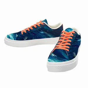 Men Scottish Starry Night Low Top Canvas Shoes