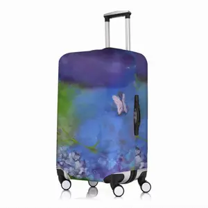 Purple Feather Luggage Cover