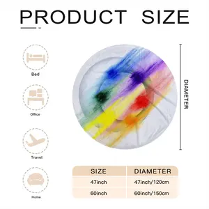 Colorate 07 Flannel Blanket (Round)