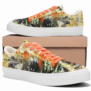 Men Mysterious Wave Low Top Canvas Shoes