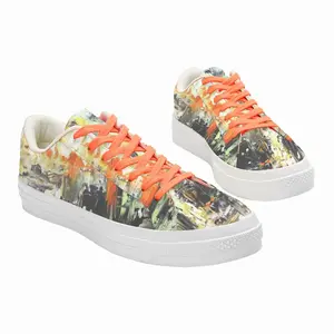 Men Mysterious Wave Low Top Canvas Shoes