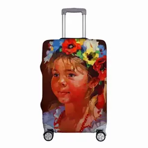 Brown Eyes Black Eyebrows Luggage Cover