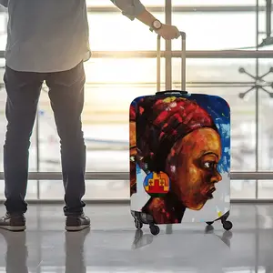 Woman With Kente Earing Luggage Cover