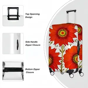 Three Red Flowers Luggage Cover