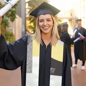 Yellow Graduation Shawl (Triangles)