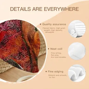 Judith Fragment J Flannel Blanket (Round)