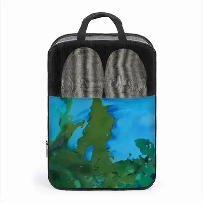 Green Figures Mysteries Travel Shoe Bag