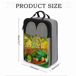 Backyard Garden With Yellow House Travel Shoe Bag