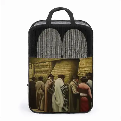 Jewish Pilgrims At The Western Wall Travel Shoe Bag