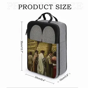 Jewish Pilgrims At The Western Wall Travel Shoe Bag