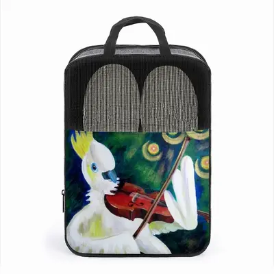 Cockatoo Plays Violin Travel Shoe Bag