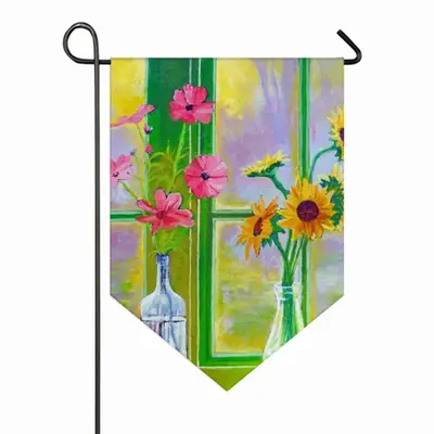 Flowers By The Window Triangular Garden Flag (Multi-Size)