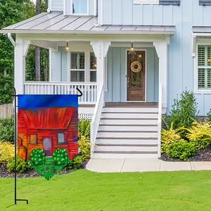 Red House With Miles Triangular Garden Flag (Multi-Size)