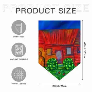 Red House With Miles Triangular Garden Flag (Multi-Size)