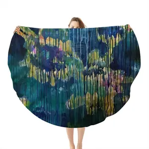 Under The Sea Flannel Blanket (Round)