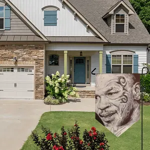 Mike Tyson Portrait Triangular Garden Flag (Multi-Size)