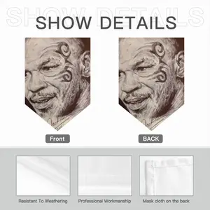 Mike Tyson Portrait Triangular Garden Flag (Multi-Size)