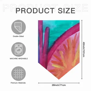 Colorful Straws Triangular Garden Flag (Multi-Size)