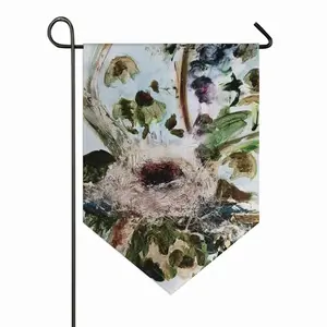 Birds Nest And Flying People Triangular Garden Flag (Multi-Size)