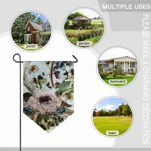 Birds Nest And Flying People Triangular Garden Flag (Multi-Size)