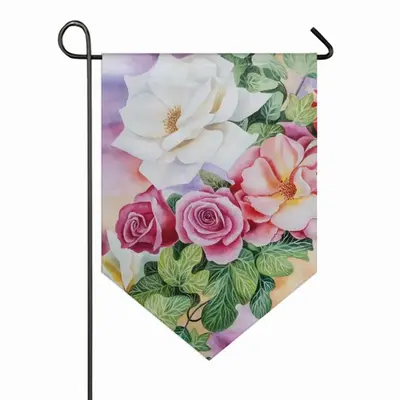 Roses In The Garden Triangular Garden Flag (Multi-Size)