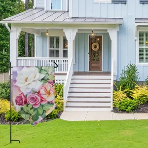 Roses In The Garden Triangular Garden Flag (Multi-Size)