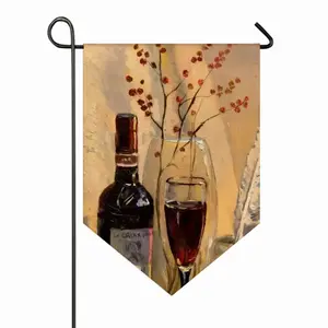 Still Life With Wine Triangular Garden Flag (Multi-Size)