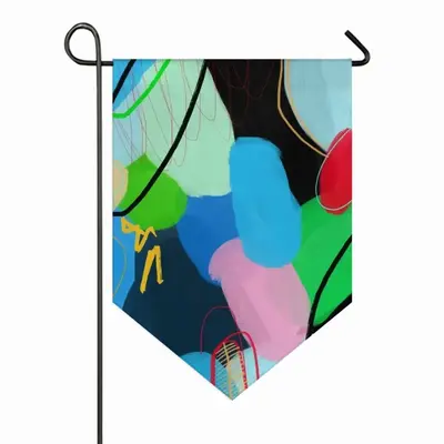 Cerulean Skies And Coral Heart Triangular Garden Flag (Multi-Size)