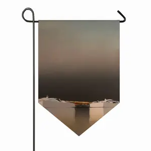 Lagoon With Two Boats In Green Triangular Garden Flag (Multi-Size)