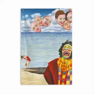 Fear Of Clowns Double Sided Flag (Multi-Size, Vertical)