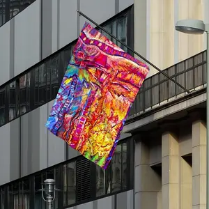 The Invention Of Fire Double Sided Flag (Multi-Size, Vertical)