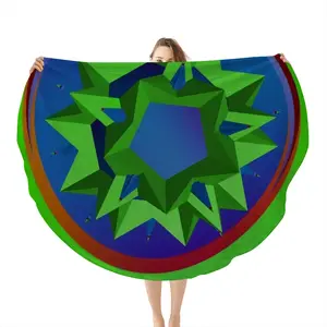 Satellite Flannel Blanket (Round)