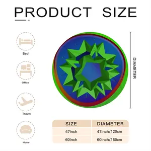 Satellite Flannel Blanket (Round)