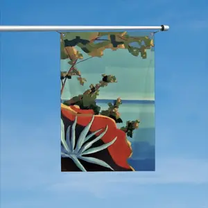 On The French Riviera Near Frejus Double Sided Flag (Multi-Size, Vertical)