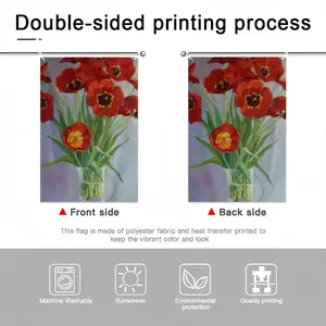 Tulips Double Sided Flag (Multi-Size, Vertical)