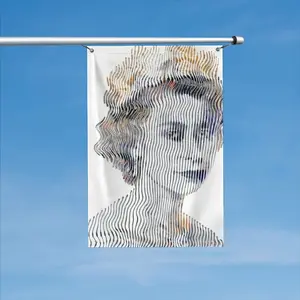 Queen Elizabeth 2 Double Sided Flag (Multi-Size, Vertical)