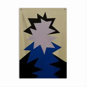 Blue Scarf Double Sided Flag (Multi-Size, Vertical)