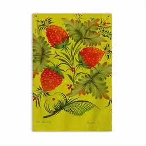 Raspberry Double Sided Flag (Multi-Size, Vertical)