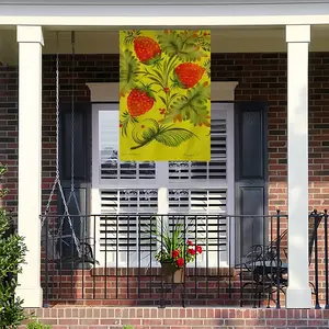 Raspberry Double Sided Flag (Multi-Size, Vertical)