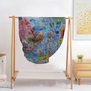 Song About The Angel Flannel Blanket (Round)