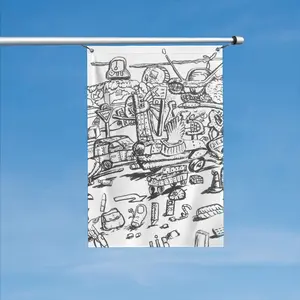 Battleground Double Sided Flag (Multi-Size, Vertical)