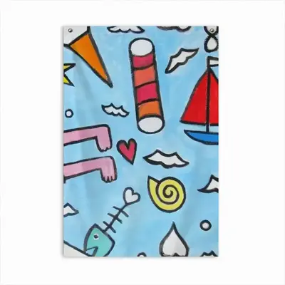 Seaside Double Sided Flag (Multi-Size, Vertical)