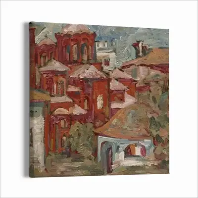 Athos - Vatopedi Canvas Decorative Painting (Multi-Size, Square)