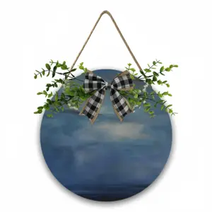 Ocean Storm Wooden Hanging Board (Circular)