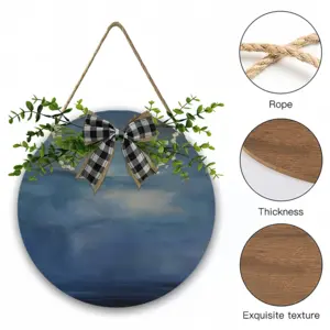 Ocean Storm Wooden Hanging Board (Circular)