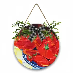 Tomatoes Wooden Hanging Board (Circular)