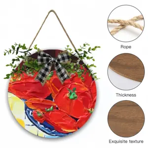 Tomatoes Wooden Hanging Board (Circular)