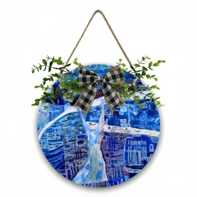 True Blue Wooden Hanging Board (Circular)